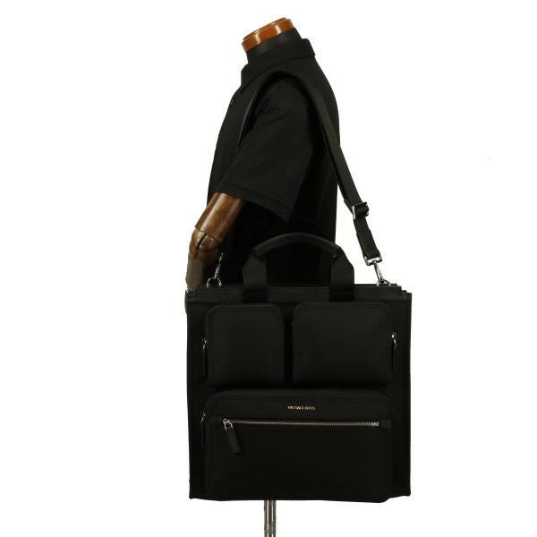 マイケルコース トートバッグ メンズ Kent リサイクルナイロントートバッグ ブラック MICHAEL KORS 37F2LKNT3O BLACK