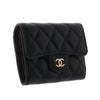 シャネル 三つ折り財布 レディース スモール クラシック フラップ ウォレット ブラック CHANEL AP0229 B10583 C3906 ブラック