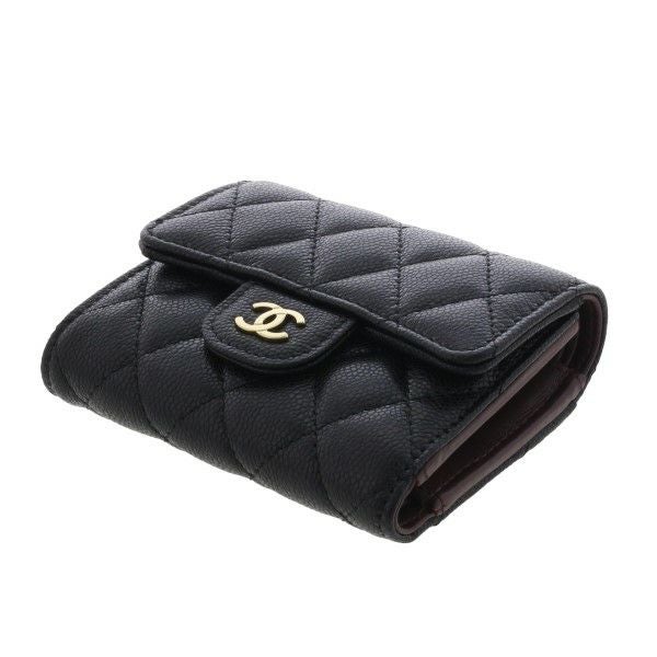 CHANEL(シャネル) 3つ折り財布 マトラッセ AP0229/B10583/10601 白 ゴールド金具 Amazon | [シャネル] 財布(三つ折り財布) AP0229 B10583 ブラック
