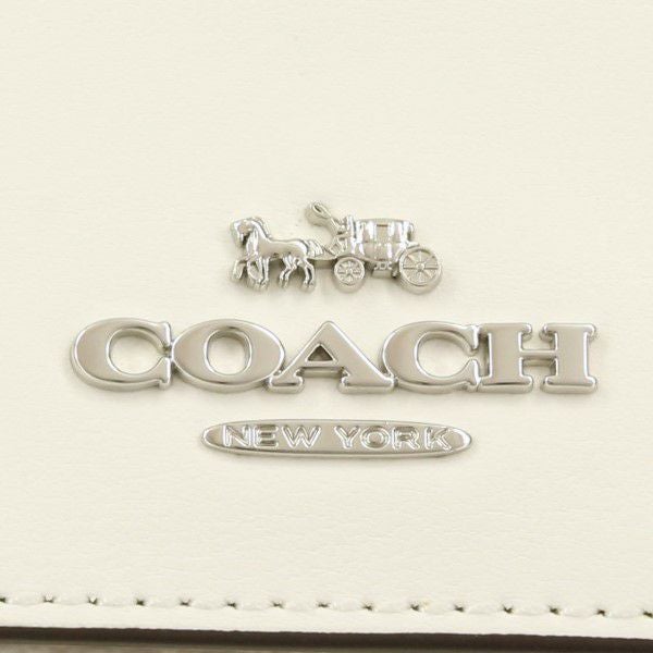 コーチ アウトレット 三つ折り財布 レディース シグネチャー ホワイト COACH CF369 SVVS5 チョーク