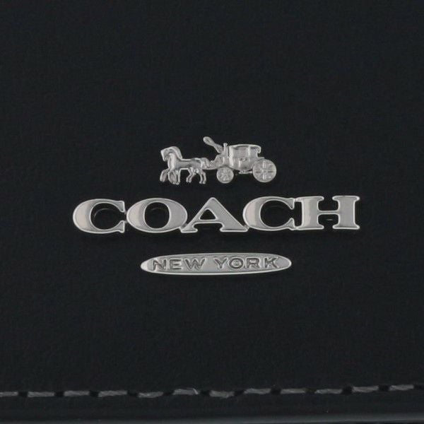 コーチ アウトレット 三つ折り財布 レディース マイクロ ウォレット ブラック COACH CM761 SVTSQ グラファイト/ブラック