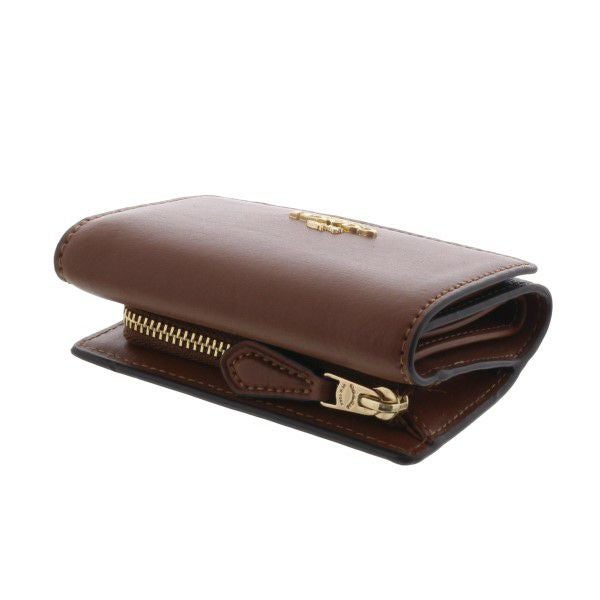 コーチ アウトレット 三つ折り財布 レディース マイクロ ウォレット ブラウン COACH CM761 IMW6S ブラウン/レッドウッド