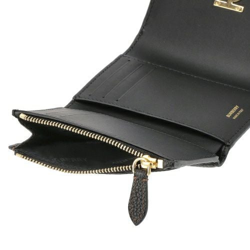 バーバリー 三つ折り財布 レディース TBコンパクトウォレット ブラック BURBERRY 8049217 BLACK