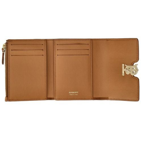 バーバリー 三つ折り財布 レディース TBコンパクトウォレット ブラウン BURBERRY 8049218 WARM RUSSET BROWN