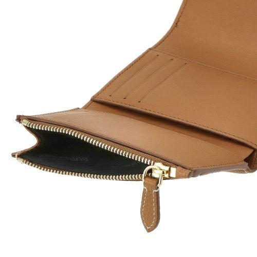 バーバリー 三つ折り 財布 キャメルブラウン TB 8049218 美品 レザー 中古 BURBERRY ホック コンパクト 箱付き 折り財布 人気 定番 お洒落 上品 シンプル エレガント 茶色 ユニセックス レディース メンズ 革 バーバリー 三つ折り財布 財布 レディース TB ウォームラセット