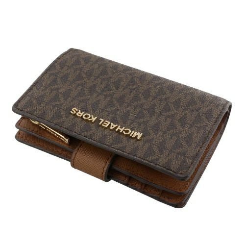 Michael Kors 二つ折り財布 ブラウン 極美品 箱付き レディース MICHAEL KORS（マイケルコース） 二つ折り財布 JET SET TRAVEL