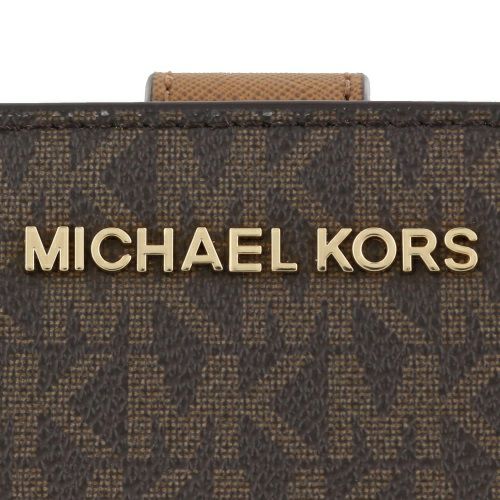 マイケルコース 財布 35F8GTVF2B ブラウン×エイコーン マイケルコース MICHAEL KORS 二つ折り財布 折り畳み JET SET TRAVEL