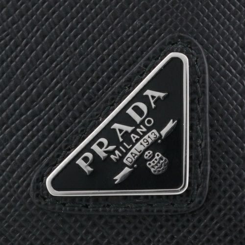プラダ 二つ折り財布 メンズ SAFFIANO TRIANGOLO ブラック PRADA