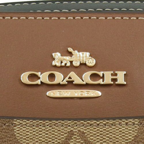 コーチ アウトレット ハンドバッグ レディース カラーブロック シグネチャー ブラウン COACH OUTLET CH490 IME7V カーキマルチ