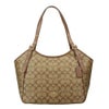 コーチ アウトレット トートバッグ レディース メドウ シグネチャー ブラウン COACH OUTLET CM076 IME74 カーキ サドル 2