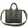 クロエ トートバッグ レディース WOODY ウッディ ロゴ リボン グレー CHLOE 23WS397 L41 066 ELEPHANT GREY