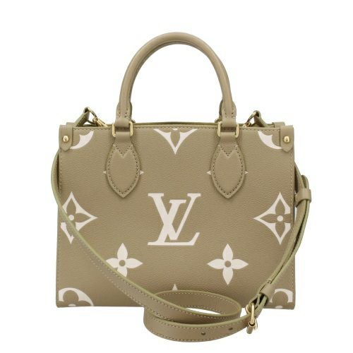 ルイヴィトン トートバッグ モノグラム アンプラント オンザゴー PM ベージュ LOUIS VUITTON M46647 カーキクレーム