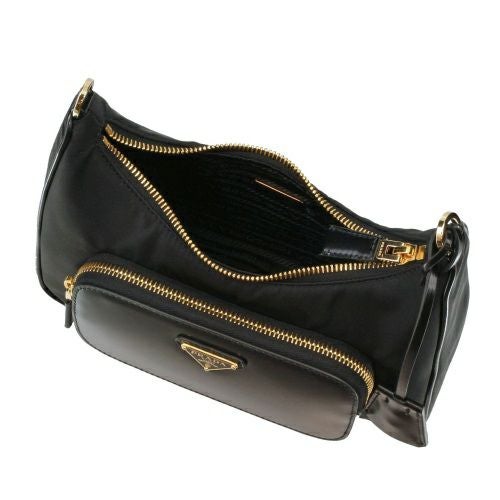 プラダ ショルダーバッグ レディース Re-Nylon xブラッシュドレザー