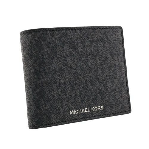 新品　正規品 MICHAEL KORS メンズ　ブラック　二つ折り財布 マイケルコース 二つ折り財布 メンズ クーパー シグネチャー ブラック