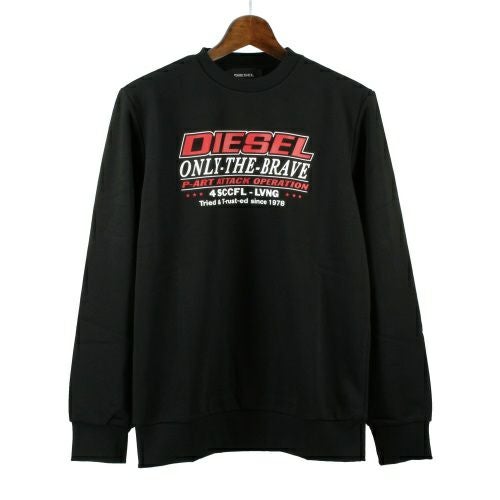 ディーゼル クルーネックスウェット メンズ ブラック DIESEL A02969