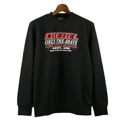 ディーゼル クルーネックスウェット メンズ ブラック DIESEL A02969 