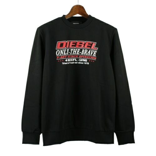 ディーゼル クルーネックスウェット メンズ ブラック DIESEL A02969 0HAYT 9XX BLACK Mサイズ