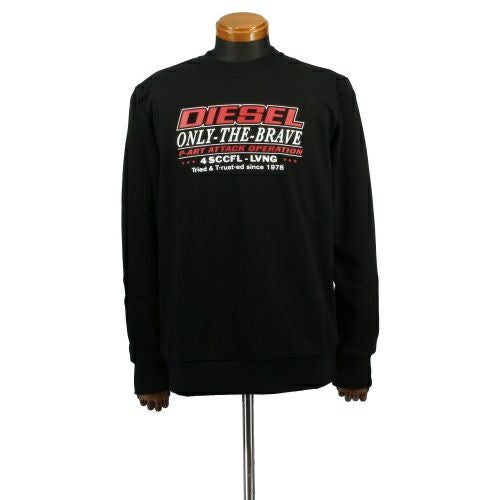 ディーゼル クルーネックスウェット メンズ ブラック DIESEL A02969