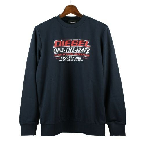 ディーゼル クルーネックスウェット メンズ ブラック DIESEL A02969