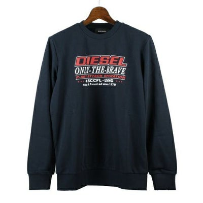 ディーゼル クルーネックスウェット メンズ ネイビー DIESEL A02969 