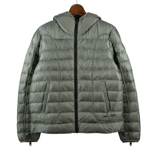【美品】PRADA プラダ　ニットジャケット　ブラウン×グレー　M 46 プラダ PRADA ジャケット メンズ サイズ46 グレー UGM118 0R9 S 202
