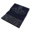 ヴィヴィアンウエストウッド マフラー メンズ レディース オーブ ロゴ ネイビー Vivienne Westwood 81030006 W00QL K410 NAVY BLUE