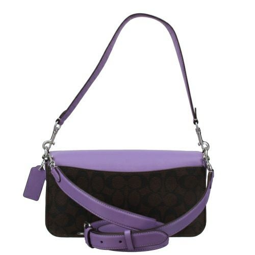 コーチ アウトレット ショルダーバッグ レディース シグネチャー モーガン ショルダー バッグ パープル COACH OUTLET CJ617 SVW1P ブラウン アイリス