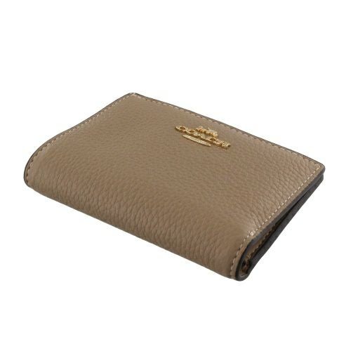 コーチ アウトレット 二つ折り財布 レディース ぺブルド レザー ビルフォード ウォレット ベージュ COACH OUTLET CM315 IMTAU トープ