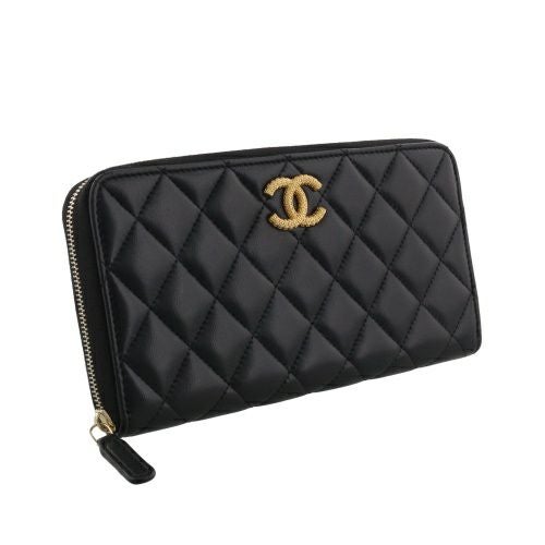 シャネル 長財布 レディース ココマーク ブラック CHANEL AP3406