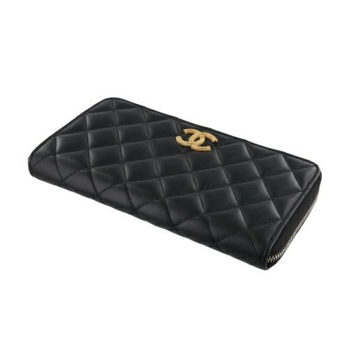 シャネル 長財布 レディース ココマーク ブラック CHANEL AP3406