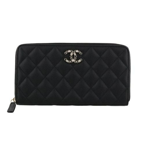 シャネル 長財布 レディース ココマーク ブラック CHANEL AP3601