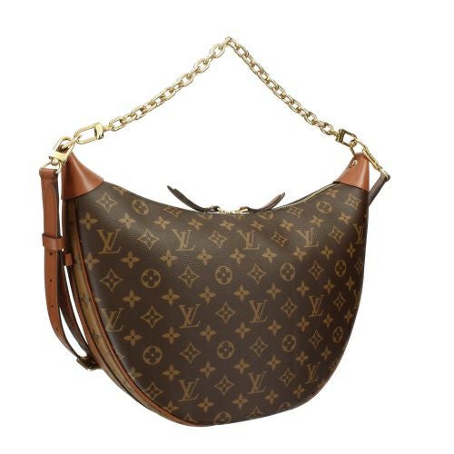 ルイヴィトン ショルダーバッグ モノグラム ループ・ホーボー ブラウン