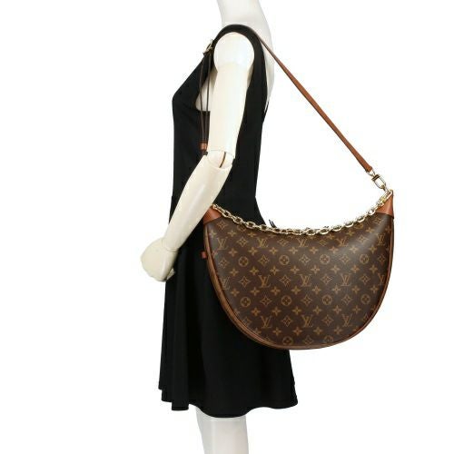 ルイヴィトン ショルダーバッグ モノグラム ループ・ホーボー ブラウン