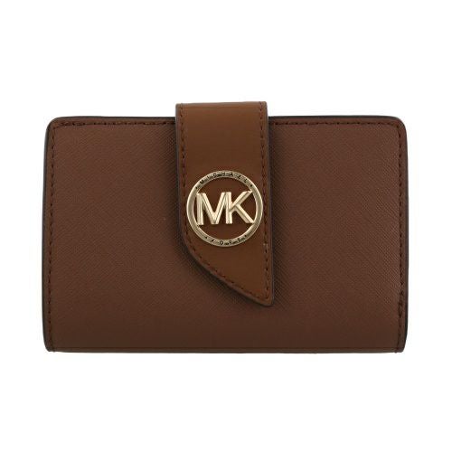 マイケルコース 二つ折り財布 レディース グリニッジ ミディアム タブ ジップ ウォレット ブラウン MICHAEL KORS 32F1GGRD8L 230 LUGGAGE