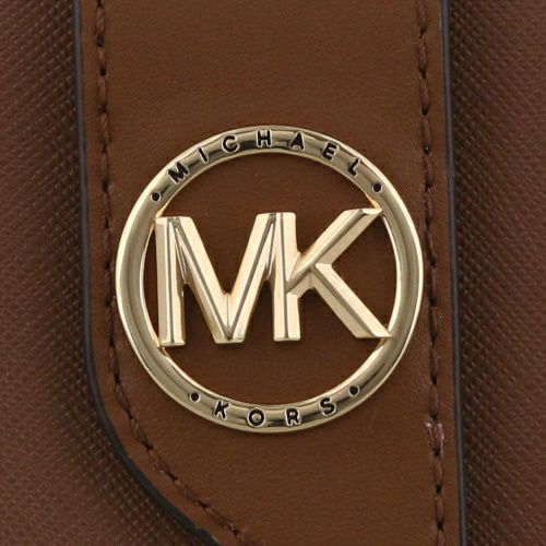 マイケルコース 二つ折り財布 レディース グリニッジ ミディアム タブ ジップ ウォレット ブラウン MICHAEL KORS 32F1GGRD8L 230 LUGGAGE