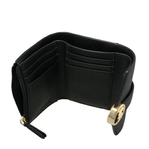 マイケルコース 三つ折り財布 レディース カルメン ミディアム フラップ ビルフォールド ウォレット ブラック MICHAEL KORS 35H3GNMF6H BLACK