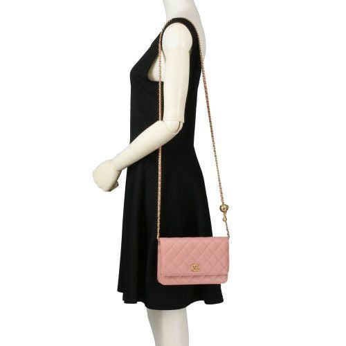 シャネル チェーンウォレット レディース ココマーク ピンク CHANEL