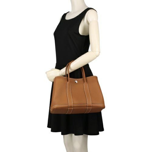 エルメス ガーデンパーティ30 TPM ゴールド ネゴンダ シルバー金具 B