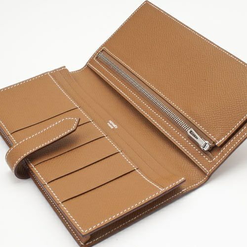 エルメス ベアンスフレ ゴールド ヴォーエプソン シルバー金具 B刻印