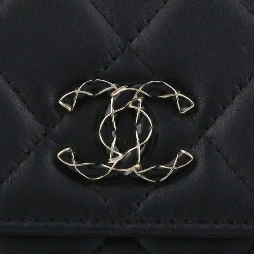 シャネル 名刺入れ カードケース レディース ブラック CHANEL AP3624 B14330 C3905