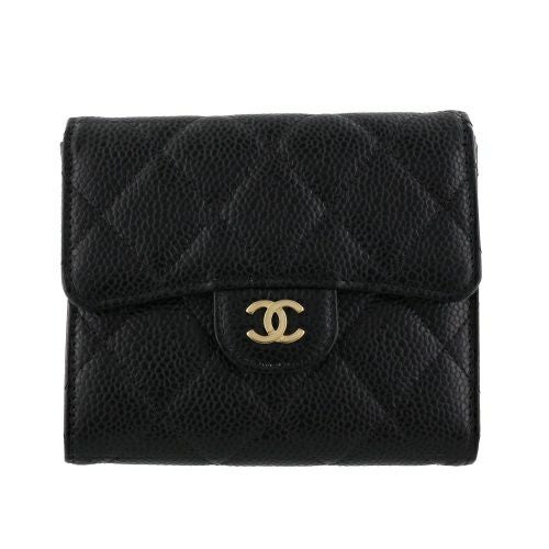 シャネル 三つ折り財布 レディース ブラック CHANEL AP0231 Y01864
