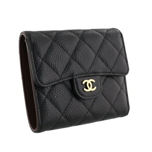 シャネル 三つ折り財布 レディース ブラック CHANEL AP0231 Y01864