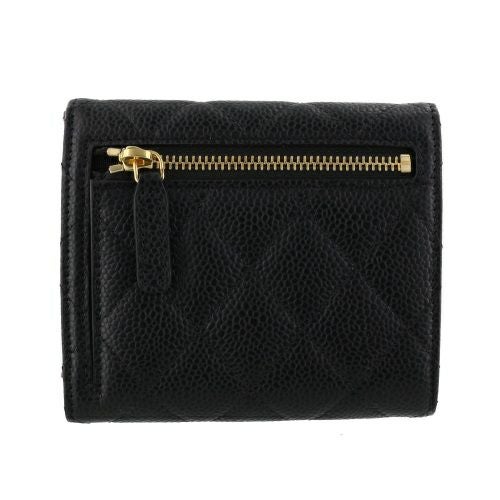 CHANEL ブラック　三つ折り財布 CHANEL 三つ折財布 【公式通販】