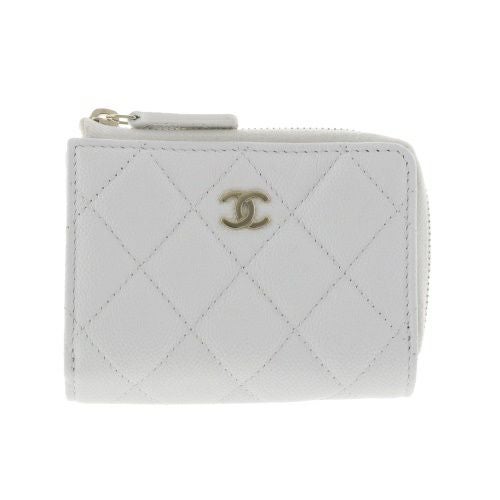 シャネル 三つ折り財布 レディース ホワイト CHANEL AP3177 B10583