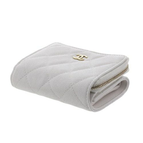 シャネル 三つ折り財布 レディース ホワイト CHANEL AP3177 B10583
