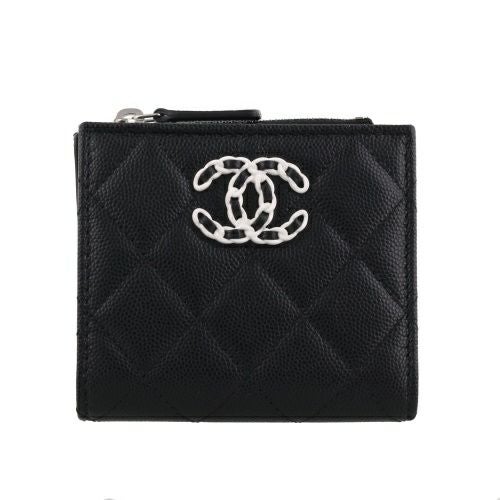 シャネル 二つ折り財布 レディース ブラック CHANEL AP3722 B14928