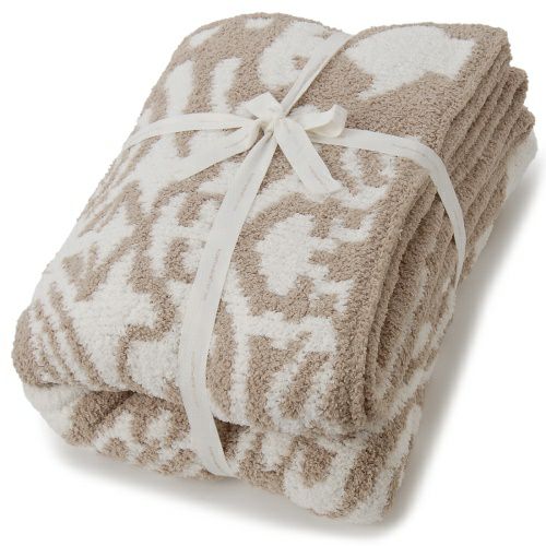 カシウェア ブランケット ダマスク テディ×クリーム kashwere THCH