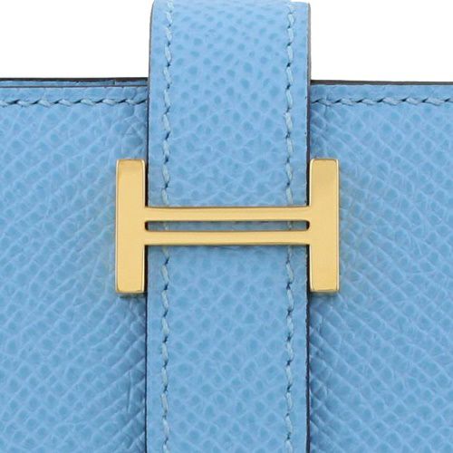 エルメス ベアンスフレ セレステ ヴォーエプソン ゴールド金具 B刻印 HERMES Bearn Soufflet