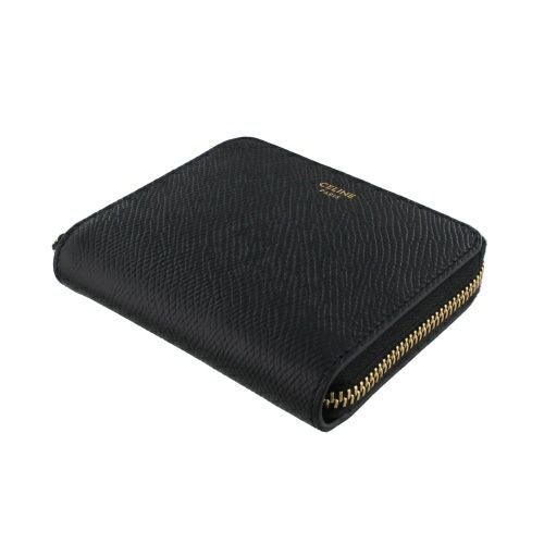セリーヌ 二つ折り財布 レディース ブラック スモール ジップ
