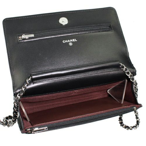 シャネル チェーンウォレット レディース ブラック CHANEL AP0250